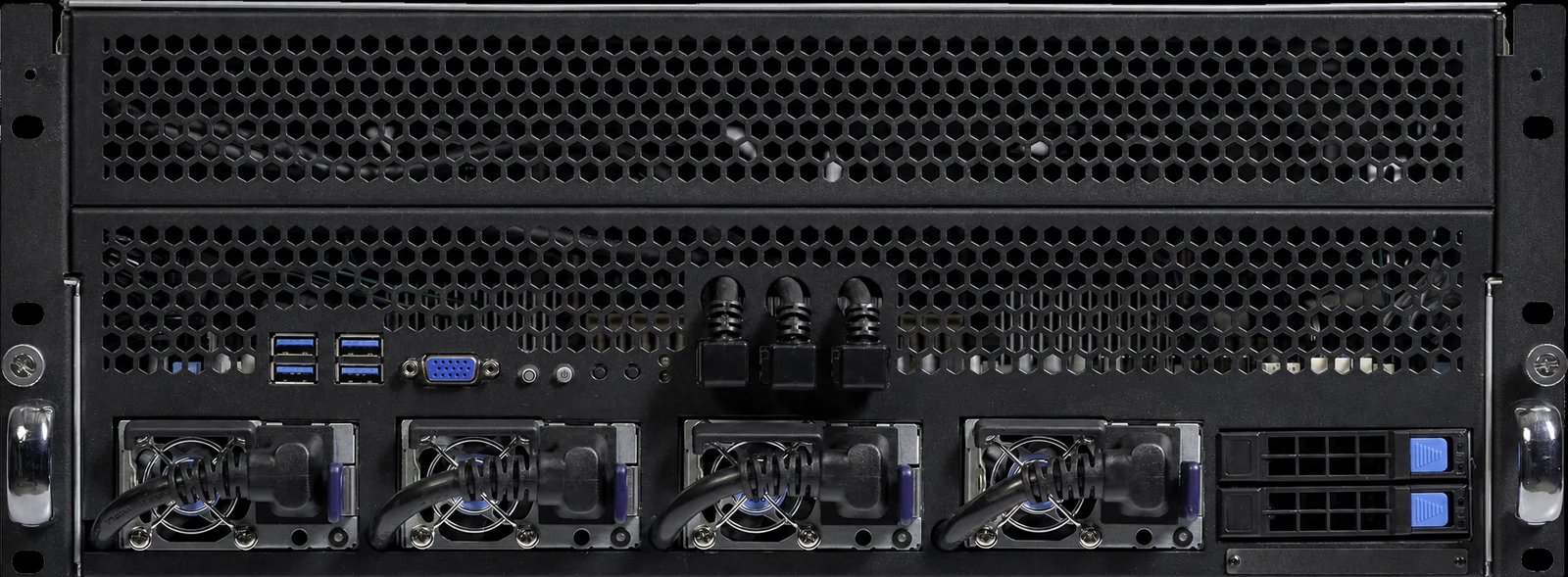 Illustration of the 4U-E10G-ROMEX2 GPU server platform