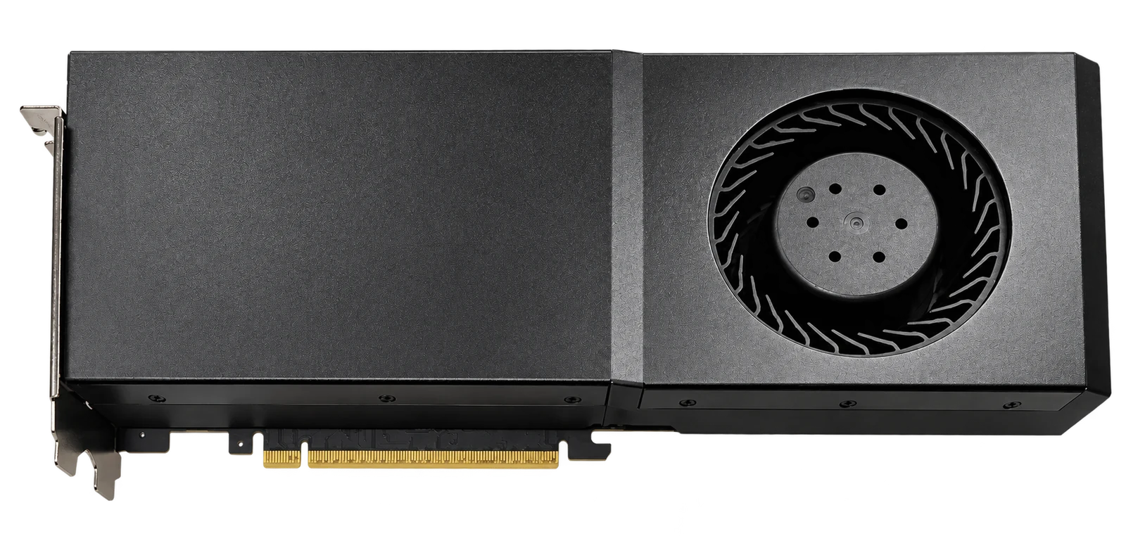Custom graphics card with blower cooling — illustrative configuration